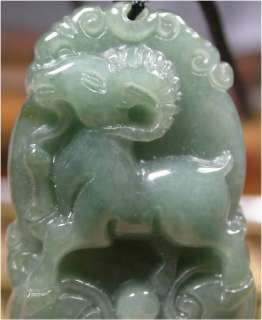Green 100% Natural A Jade jadeite pendant Sheep Ruyi 632042  