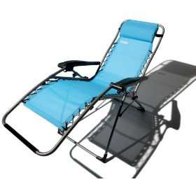 Anti Gravity Adjustable Recliner Patio Chair BLUE~NEW  