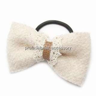 KH042 Korean Style Chic Fabric Ribbon Bow Hair Tie Band  