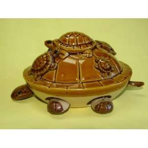  Brown Turtle with 5 Little Turtles on the Top Everything 