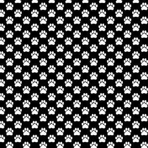 DOG PAWS PATTERN BLACK & WHITE Vinyl Decal Sheets 12x12 x3 Great for 