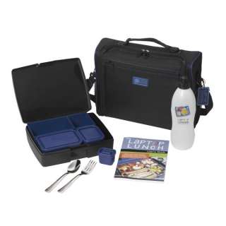 LAPTOP LUNCHES® Bento System 2.0~POWER LUNCH~Black/Blue  