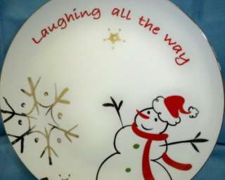 Laughing All The Way Dinner Plate 10 1/2 Diameter Studio by JC Penney 