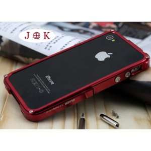   Jk Red Aluminum Blade Metal Bumper Case for Iphone 4 4s Electronics