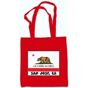  Souvenir San Jose California Tote Bag Red 