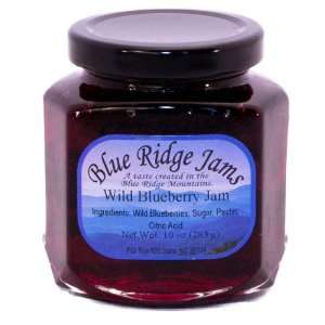 Blue Ridge Jams Wild Blueberry Jam, Set of 3 (10 oz Jars)  