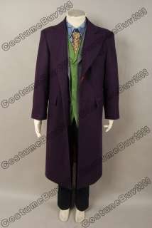 Dark Knight Joker wool purple trench coat costume  