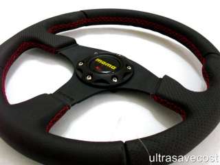 New Leather, Red Stitch 14 Sport Racing Steering Wheel  