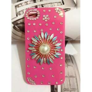 Designer Bling Flower Crystals Case Apple for Iphone 4 and 4s [Limited 