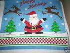 new happy holidays santa reindeer kitchen dish towel 