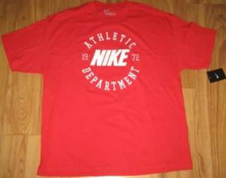 NEW NIKE ATHLETIC DEPARTMENT T SHIRT XLARGE XL NWT RED  
