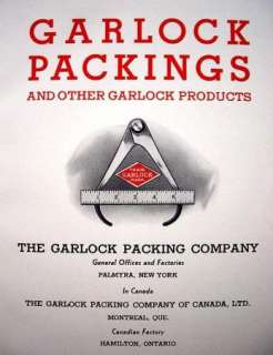 The GARLOCK Packing Company Catalog F 1940  
