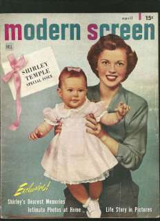 Shirley Temple 1949 Modern Screen spec Issue w/baby ODD  