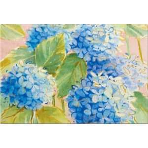  Designer Blue Hydrangea Flowers Floor Mat Rug NeW