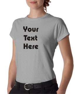 Womens Custom Personalized Text Heavyweight T Shirt Tee All Sizes 
