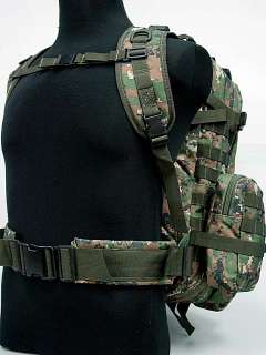 SWAT Molle Assault Backpack Bag Digital Camo Woodland  