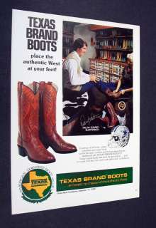 TEXAS BRAND Cowboy boots Danny White Dallas Cowboys AD  