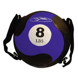  FitBALL 9in Medicine Ball with Straps   8 lbs.