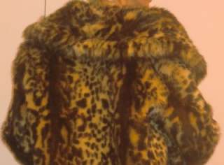 SPECTACULAR TERRY LEWIS Classic Luxuries LEOPARD CHEETAH FAUX FUR LONG 