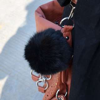 Big Size Soft Genuine Rabbit Fur Ball keychain for Phone &Bag  