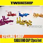 Color Bicycle Bike Brake Cable End Tip Cap Crimps 12pcs  