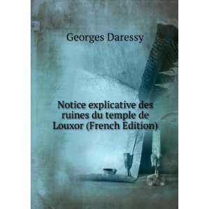   ruines du temple de Louxor (French Edition) Georges Daressy Books