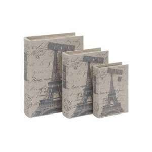   54102 Wood Leather Book Set of 3 Impressive Book Care
