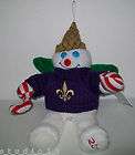 2011 Mr Bingle 10 Plush Snowman Christmas Doll New Orleans Saints LSU 