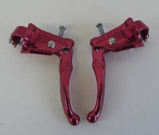 New Dia Compe Tech 3 Old School BMX Brake Lever Set Red Anodized 