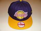 New Era Los Angeles Lakers Snapback Cap Hat NBA Stripe