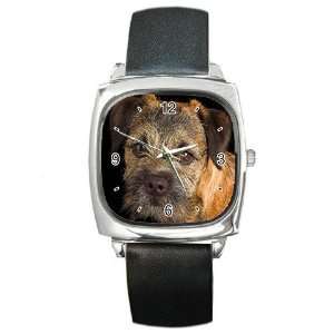border terrier 3 Square Metal Watch FF0665