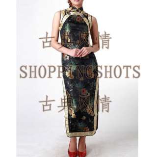 Chinese clothing cheongsam dress gown qipao 090336 red  