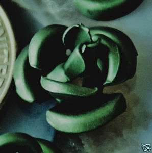 10 Dark Green Plated Aluminum Rose Flowers 11mm bf27dg  