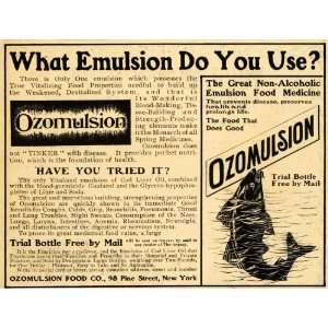  1903 Ad Ozomulsion Food Co. Cod Liver Oil Remedy Fish 