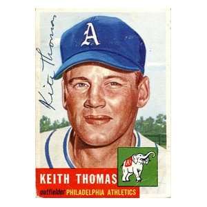 Keith Thomas Autographed 1953 Topps Card Sports 