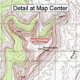   Topographic Quadrangle Map   Bottleneck Peak, Utah (Folded/Waterproof