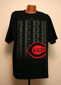   Reds MLB Cool Graphic Logo Black Pop T shirt Mens Sizing  