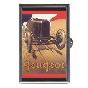 Peugeot Early Car Racing Ad Coin, Mint or Pill Box Made 