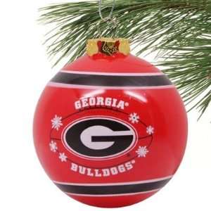 Georgia Bulldogs 2011 Snowflake Glass Ball Ornament  