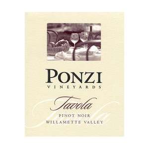   Ponzi Vineyards Pinot Noir Tavola 2010 750ML Grocery & Gourmet Food