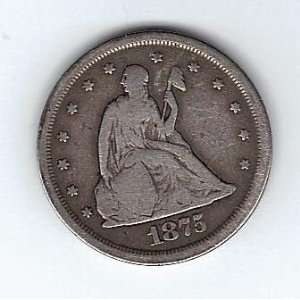  1875 S Liberty Seated Twenty cent Piece 