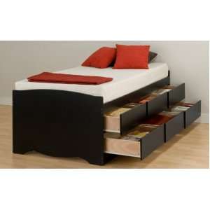  Prepac BBT 4106 Tall Twin Platform Storage Bed (6 drawers 