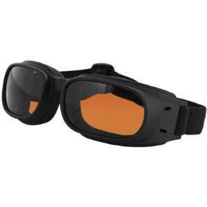  Bobster Piston Aerodynamic Goggles   Black Frame/Amber 