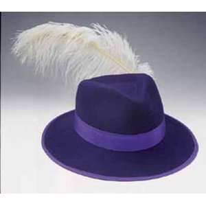  16824 Permalux Purple Fedora Costume Hat W Feather Toys & Games