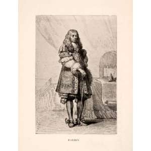   French Costume Privateer Admiral   Original Lithograph
