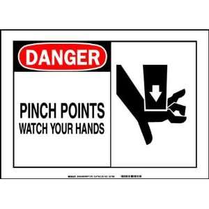 BRADY 83911 Label,3.5x5,Pinch Points Watch Your Hand  