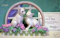   LOVE IN BLOOM CAT Kitten window sculpture NEW in Box w/COA  