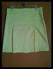 Light Green Pleated Short Skirt Womens SZ 6 Vintage Bl