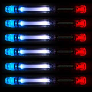 10 NEW LED Battery Light Poi Glow Stick Red White Blue  