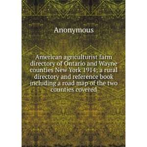  American agriculturist farm directory of Ontario and Wayne 